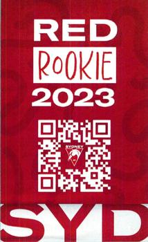 2023 Sydney Swans Red Rookies Guernsey Number #NNO Braeden Campbell Back